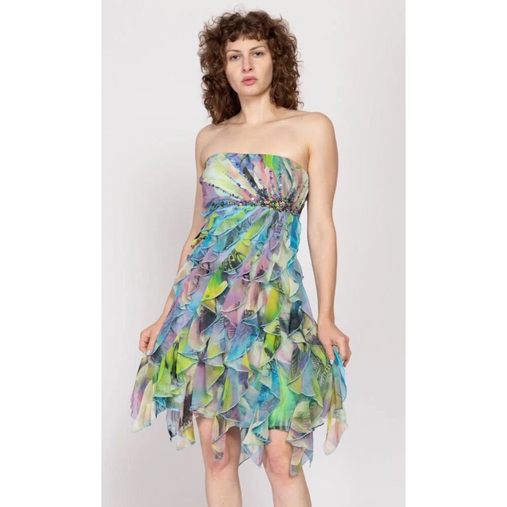 Cache Strapless Multicolor Dress